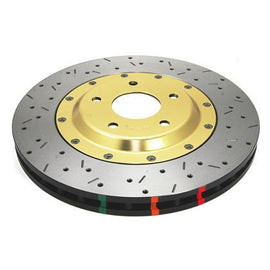 DBA 5000 FRONT DRILLED/SLOTTED 2PC ROTOR W/GOLD HAT FOR 05-12 CORVETTE W/Z06 PKG 52992GLDXS