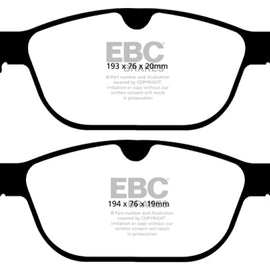 EBC 08+ Volvo XC60 3.0 Turbo Greenstuff Front Brake Pads DP22018