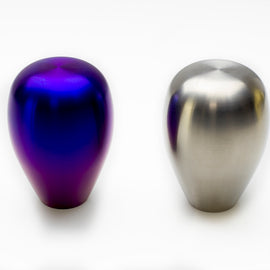 MXP Raw Titanium Tear Drop Shift Knob w/Insert MXTBSKR