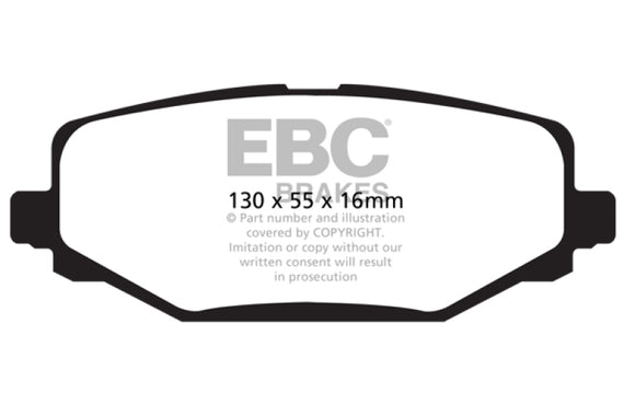 EBC 12+ Chrysler Town & Country 3.6 Yellowstuff Rear Brake Pads DP41889R