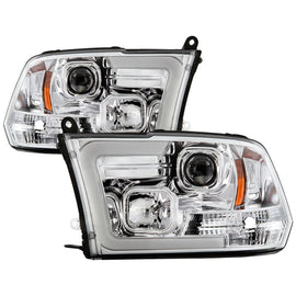 Spyder 09-16 Dodge Ram 1500 Ver 2 Proj Headlight - Light Bar Turn Signal - Chro - PRO-YD-DR09V2-SB-C 5086259