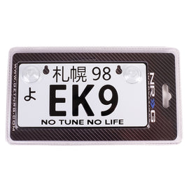 NRG Mini JDM Style Aluminum License Plate (Suction-Cup Fit/Universal) - EK9 MP-001-EK9