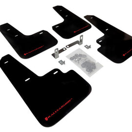 Rally Armor 13-19 Mitsubishi Mirage DE/ES/SE/GT Black UR Mud Flap w/ Red Logo MF43-UR-BLK/RD