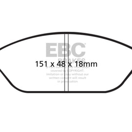 EBC 93-00 Kia Sephia 1.6 (Upgraded Front Brakes) Greenstuff Front Brake Pads DP21726