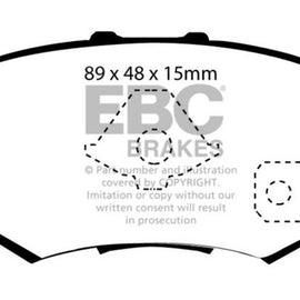 EBC DP61193/2 - Greenstuff 6000 Series Truck and SUV Rear Brake Pads DP61193/2