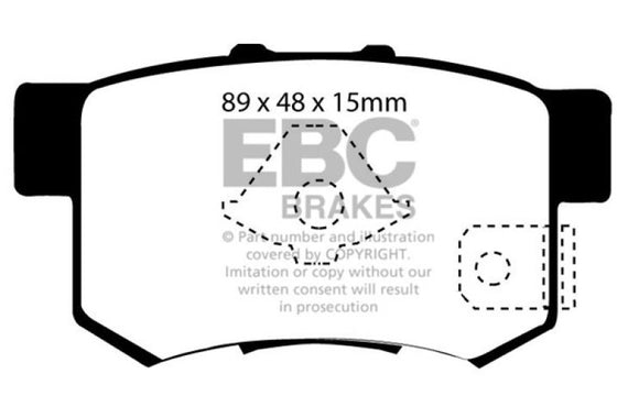 EBC DP61193/2 - Greenstuff 6000 Series Truck and SUV Rear Brake Pads DP61193/2