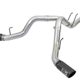 aFe ATLAS 4" Aluminized DPF-Back Exhaust Black Tips Fits F250/350/450 6.7L 2017+ 49-03092-B