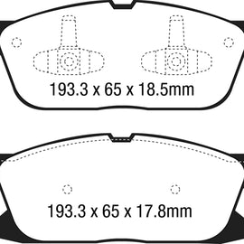 EBC 15+ Ford Edge 2.0 Turbo FWD Redstuff Front Brake Pads DP33046C