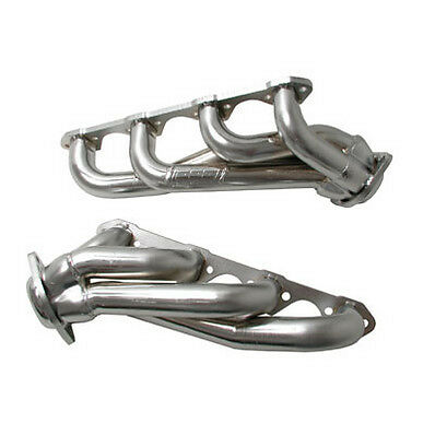 BBK SHORT UNEQUAL LENGTH HEADERS 1-5/8 SILVER CERAMIC FOR 1979-1993 MUSTANG 5.0 15150