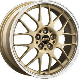 BBS STYLE RG-R 18X7.5 5X100 +49 CB56 GOLD FACE W/POLISHED LIP WHEEL / RIM RG747GP
