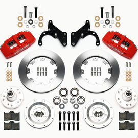 Wilwood Dynapro 6 Front Hub Kit 12.19in Red 69-70 Impala Drum/Disc 69-82 Vette 140-12946-R
