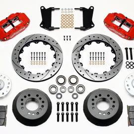 Wilwood Narrow Superlite 6R Front Hub Kit 12.88in Drill Red 67-69 Camaro 64-72 Nova Chevelle 140-9803-DR
