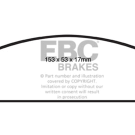 EBC Red Stuff Front Brake Pads for 08-10 Pontiac G8 3.6L - DP31833C DP31833C