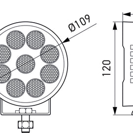 Hella ValueFit LED Work Light TR3000 LED MV CR LT 357113002