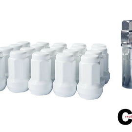 CPR 7 Sided 12x1.25 WHITE LUG NUTS 20pc