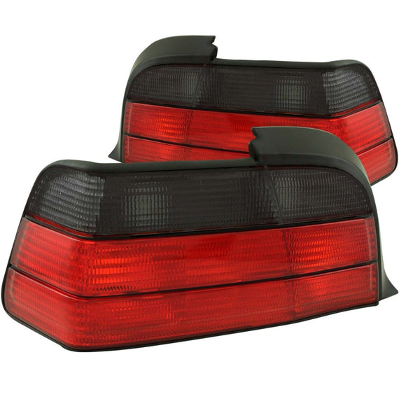 Anzo USA Euro Taillights Red/Smoke for BMW 3 Series E36/M3 2-Door for 1992-1998 221199