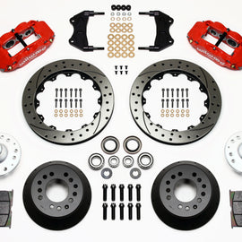 Wilwood Narrow Superlite 6R Front Hub Kit 12.88in Drill Red WWE ProSpindle 140-9919-DR