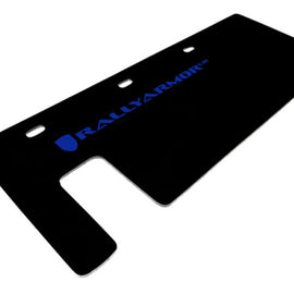 Rally Armor 15-16 Polaris Slingshot Rear Swingarm Black UR Mud Flap w/ Blue Logo (MOQ 200 PCS) MF35-UR-BLK/BL