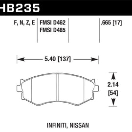Hawk HPS Disc Brake Pads - HB235F.665 HB235F.665