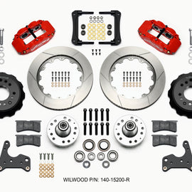 Wilwood Narrow Superlite 6R Front Hub Kit 14.00in Red 65-72 CDP C Body -Drum 140-15200-R