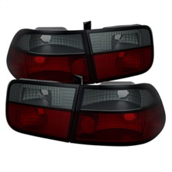 Spyder Tail Lights, Fits Honda Civic 96-00 2Dr - Red Smoke 5076557