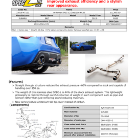 HKS Hi-Power Muffler SPEC-L ZN6 32016-AT123