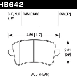 Hawk Performance HB642W.658 DTC-30 Disc Brake Pad HB642W.658