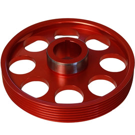 Torque Solution Lightweight Crank Pulley (Red): Hyundai Genesis Coupe 3.8 2010+ TS-GEN-005R