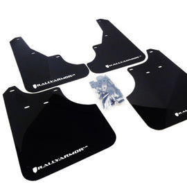 Rally Armor UR Black Mud Flaps w/ White Logo for 2009-2013 Subaru Forester MF11-UR-BLK/WH