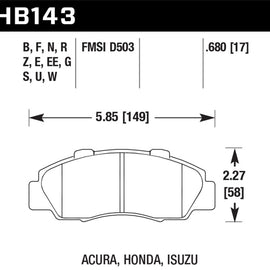 Hawk Performance HB143B.680 HPS 5.0 Disc Brake Pad HB143B.680
