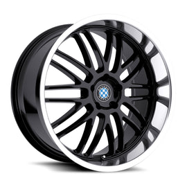 BEYERN MESH 22x11.0 5x120 ET25 CB72.56 GLOSS BLACK W/MIRROR CUT LIP
