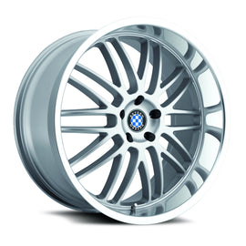 BEYERN MESH 22x9.5 5x120 ET20 CB72.56 SILVER W/MIRROR CUT LIP