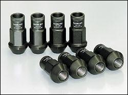 Buddy Club - Lug Nuts 16 Pieces - 12mm x1.25mm (SCM435 Steel) Black BC01-LN12125RN-B