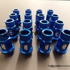 BLOX RACING LUG NUTS 12x1.5MM 16pc BLUE FOR HONDA FOR ACURA FOR TOYOTA FOR SCION BXAC-00103-SSBL
