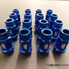 BLOX RACING LUG NUTS 12X1.5MM 16PC BLUE FOR HONDA FOR ACURA FOR TOYOTA FOR SCION
