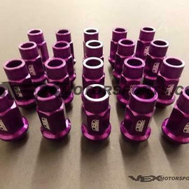 BLOX RACING LUG NUTS 12x1.5MM 20pc PURPLE ALUMINUM FOR HONDA FOR ACURA FOR TOYOT BXAC-00104-SSPR
