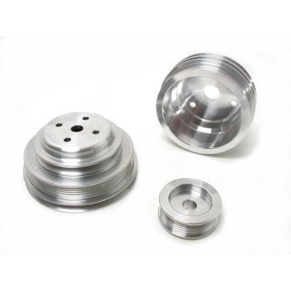 BBK 85-97 GM Truck 305 350 Underdrive Pulley Kit - Lightweight CNC Billet Aluminum (3pc) 1598