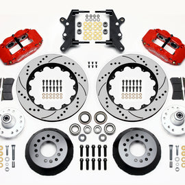 Wilwood Narrow Superlite 6R Front Hub Kit 14.00in Drill Red 60-68 Ford / Mercury Full Size / Galaxie 140-13655-DR