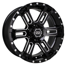 Enkei Commander 18x8.5 -10mm Offset 6x139.7 Bolt Pattern 108 Bore Black Machined Wheel 519-885-84N10BKM