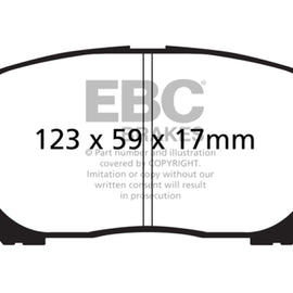 EBC DP21637 GREENSTUFF STREET ORGANIC BRAKE PADS - FRONT DP21637