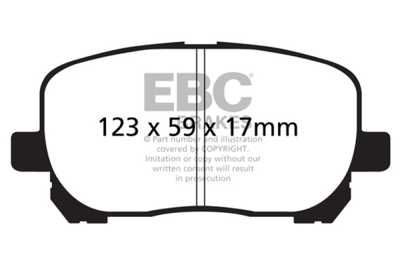 EBC DP31637C REDSTUFF CERAMIC PERFORMANCE BRAKE PADS - FRONT DP31637C