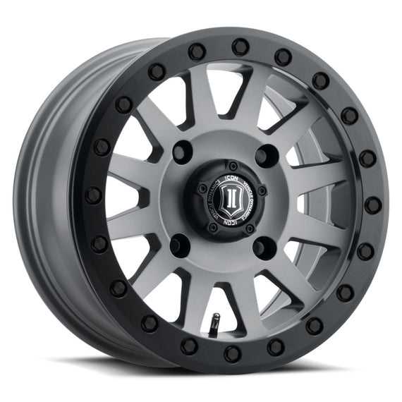 ICON Compression 15x7 4x156 12mm Offset 4+3 BS 132mm Bore Titanium Wheel 5015705645TT