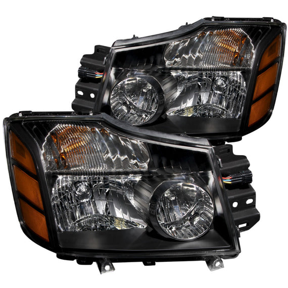 ANZO 2004-2007 For Armada Crystal Headlights Black - anz111069 111069