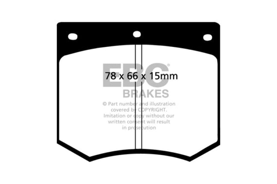 EBC 75-86 Ac 3000 3.0 Yellowstuff Front Brake Pads DP4291R