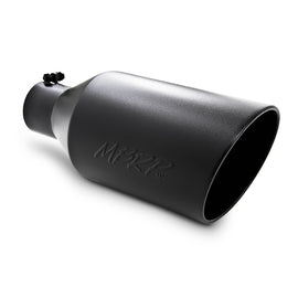 MBRP Universal Tip 8in O.D. Rolled End 4in inlet 18in length Black T5128BLK