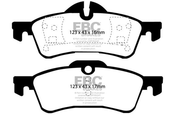 EBC Yellow Stuff Rear Brake Pads for 02-03 Mini Cooper Hardtop 1.6L - DP41701R DP41701R