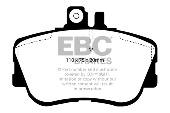 EBC 94-95 Mercedes-Benz C220 (W202) 2.2 Ultimax2 Front Brake Pads UD645