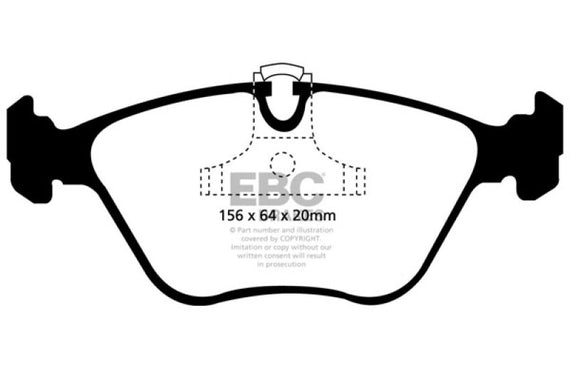 EBC 01-03 BMW 525i 2.5 (E39) Yellowstuff Front Brake Pads DP41089R