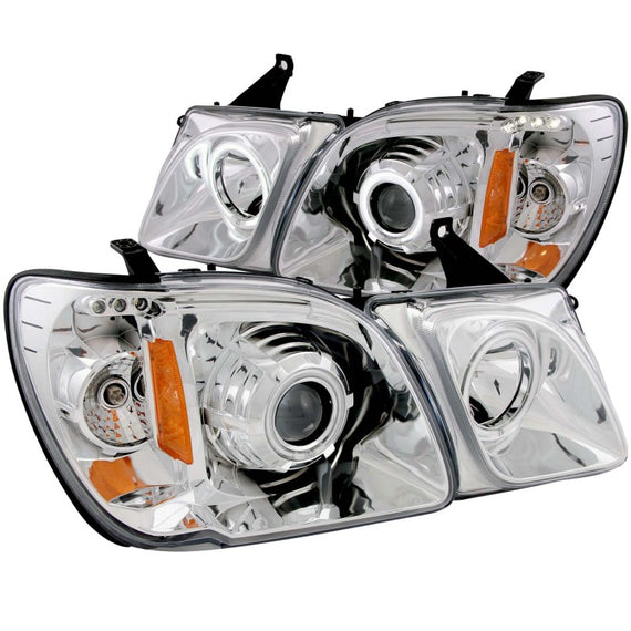 Anzo 111169 Pair of 2 Chrome Projector Headlights Front for 98-07 Lexus LX470 111169