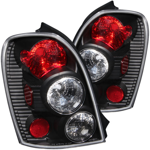 Anzo 221095 Black Clear Halogen Bulb Tail Lights for 02-03 Mazda Protege 5-Door 221095